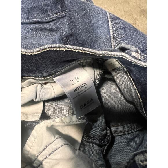 Mother Jeans Womens 28 Long Blue Flare Cruiser Dark Wash Partners Under Cover - Picture 6 of 16